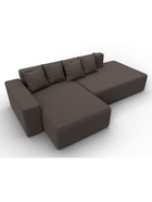 Диван угловой «Лига – 079», ППУ, механизм еврокнижка, угол левый, цвет коричневый  (артикул 10998845)  большой выбор товаров оптом и в розницу по низким ценам с доставкой