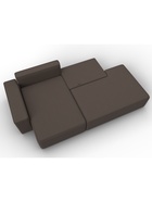 Диван угловой «Лига – 079», ППУ, механизм еврокнижка, угол левый, цвет коричневый  (артикул 10998845)  большой выбор товаров оптом и в розницу по низким ценам с доставкой