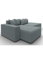 Диван угловой «Лига – 079», ППУ, механизм еврокнижка, угол левый, цвет серый  (артикул 10998846)  большой выбор товаров оптом и в розницу по низким ценам с доставкой