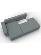 Диван угловой «Лига – 079», ППУ, механизм еврокнижка, угол левый, цвет серый  (артикул 10998846)  большой выбор товаров оптом и в розницу по низким ценам с доставкой