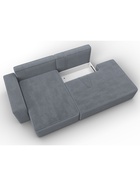 Диван угловой «Лига – 079», ППУ, механизм еврокнижка, угол левый, цвет серый  (артикул 10998848)  большой выбор товаров оптом и в розницу по низким ценам с доставкой