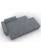 Диван угловой «Лига – 079», ППУ, механизм еврокнижка, угол левый, цвет серый  (артикул 10998848)  большой выбор товаров оптом и в розницу по низким ценам с доставкой