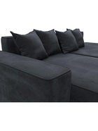 Диван угловой «Лига – 079», ППУ, механизм еврокнижка, угол левый, цвет темно-серый  (артикул 10998849)  большой выбор товаров оптом и в розницу по низким ценам с доставкой