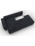 Диван угловой «Лига – 079», ППУ, механизм еврокнижка, угол левый, цвет темно-серый  (артикул 10998849)  большой выбор товаров оптом и в розницу по низким ценам с доставкой