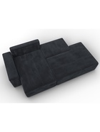 Диван угловой «Лига – 079», ППУ, механизм еврокнижка, угол левый, цвет темно-серый  (артикул 10998849)  большой выбор товаров оптом и в розницу по низким ценам с доставкой