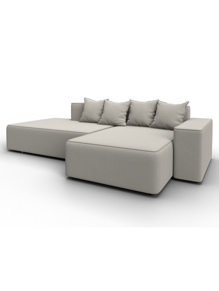 Диван угловой «Лига - 079», ППУ, механизм еврокнижка, угол правый, цвет бежевый - Фото 1