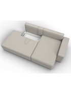 Диван угловой «Лига – 079», ППУ, механизм еврокнижка, угол правый, цвет бежевый  (артикул 10998851)  большой выбор товаров оптом и в розницу по низким ценам с доставкой