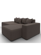 Диван угловой «Лига – 079», ППУ, механизм еврокнижка, угол правый, цвет коричневый  (артикул 10998852)  большой выбор товаров оптом и в розницу по низким ценам с доставкой