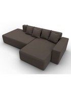 Диван угловой «Лига – 079», ППУ, механизм еврокнижка, угол правый, цвет коричневый  (артикул 10998852)  большой выбор товаров оптом и в розницу по низким ценам с доставкой