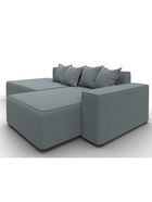 Диван угловой «Лига – 079», ППУ, механизм еврокнижка, угол правый, цвет серый  (артикул 10998853)  большой выбор товаров оптом и в розницу по низким ценам с доставкой