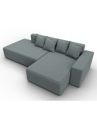 Диван угловой «Лига – 079», ППУ, механизм еврокнижка, угол правый, цвет серый  (артикул 10998853)  большой выбор товаров оптом и в розницу по низким ценам с доставкой