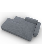 Диван угловой «Лига – 079», ППУ, механизм еврокнижка, угол правый, цвет серый  (артикул 10998855)  большой выбор товаров оптом и в розницу по низким ценам с доставкой