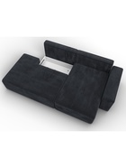 Диван угловой «Лига – 079», ППУ, механизм еврокнижка, угол правый, цвет темно-серый  (артикул 10998856)  большой выбор товаров оптом и в розницу по низким ценам с доставкой