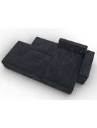 Диван угловой «Лига – 079», ППУ, механизм еврокнижка, угол правый, цвет темно-серый  (артикул 10998856)  большой выбор товаров оптом и в розницу по низким ценам с доставкой