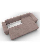 Диван угловой «Лига – 099», ППУ, механизм еврокнижка, угол универсальный, цвет бежевый  (артикул 10998857)  большой выбор товаров оптом и в розницу по низким ценам с доставкой