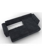 Диван угловой «Лига – 099», ППУ, механизм еврокнижка, угол универсальный, цвет темно-серый  (артикул 10998859)  большой выбор товаров оптом и в розницу по низким ценам с доставкой