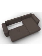 Диван угловой «Лига – 099», ППУ, механизм еврокнижка, угол универсальный, цвет коричневый  (артикул 10998863)  большой выбор товаров оптом и в розницу по низким ценам с доставкой