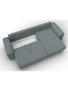 Диван угловой «Лига – 099», ППУ, механизм еврокнижка, угол универсальный, цвет серый  (артикул 10998864)  большой выбор товаров оптом и в розницу по низким ценам с доставкой