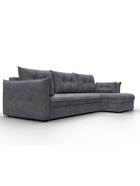 Диван угловой «Лига – 100», НПБ, механизм еврокнижка, угол универсальный, цвет темно-серый  (артикул 10998867)  большой выбор товаров оптом и в розницу по низким ценам с доставкой