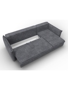 Диван угловой «Лига – 100», НПБ, механизм еврокнижка, угол универсальный, цвет темно-серый  (артикул 10998867)  большой выбор товаров оптом и в розницу по низким ценам с доставкой