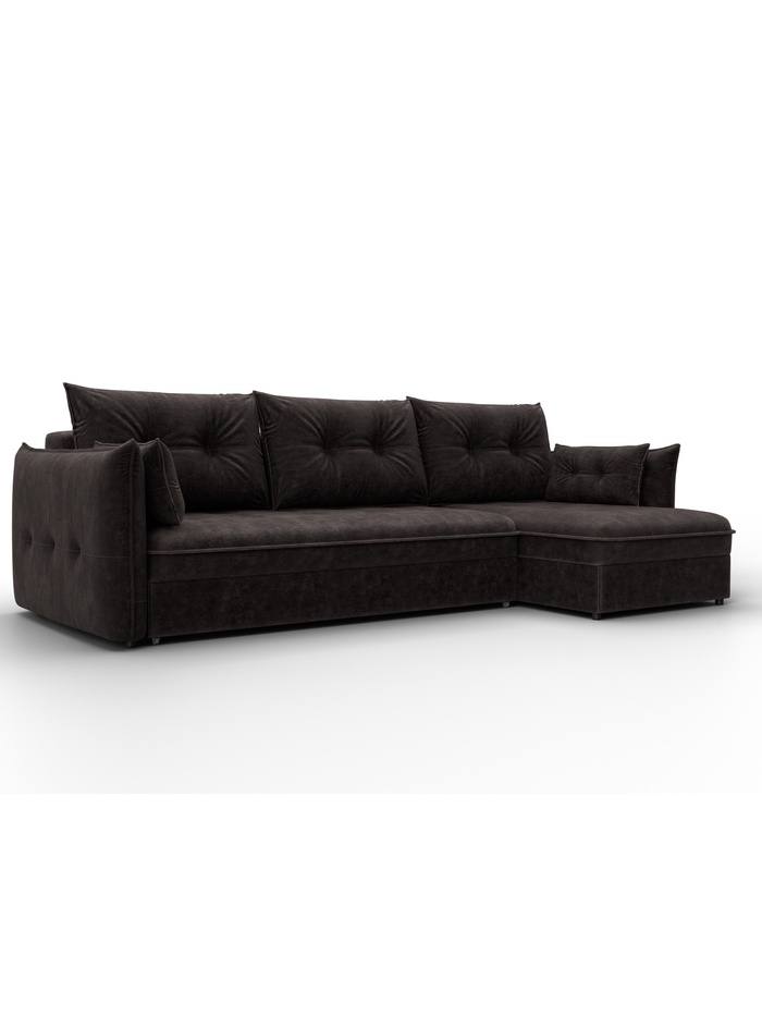 Диван угловой «Лига - 100», НПБ, механизм еврокнижка, угол универсальный, цвет коричневый - Фото 1