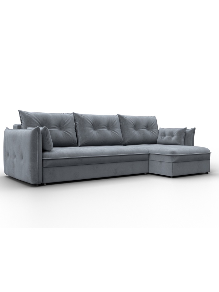 Диван угловой «Лига - 100», НПБ, механизм еврокнижка, угол универсальный, цвет серый - Фото 1