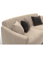 Диван прямой «Лига - 095», НПБ, механизм книжка, велюр, цвет бежевый/коричневый - Фото 4