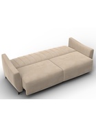 Диван прямой «Лига – 095», НПБ, механизм книжка, велюр, цвет бежевый/коричневый  (артикул 10998873)  большой выбор товаров оптом и в розницу по низким ценам с доставкой