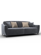 Диван прямой «Лига – 095», НПБ, механизм книжка, велюр, цвет серый/бежевый  (артикул 10998874)  большой выбор товаров оптом и в розницу по низким ценам с доставкой