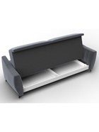 Диван прямой «Лига – 095», НПБ, механизм книжка, велюр, цвет серый/бежевый  (артикул 10998874)  большой выбор товаров оптом и в розницу по низким ценам с доставкой