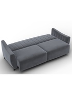 Диван прямой «Лига - 095», НПБ, механизм книжка, велюр, цвет серый/бежевый - Фото 8