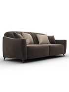 Диван прямой «Лига - 095», НПБ, механизм книжка, велюр, цвет коричневый/бежевый - Фото 3