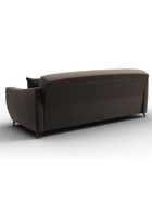 Диван прямой «Лига – 095», НПБ, механизм книжка, велюр, цвет коричневый/бежевый  (артикул 10998875)  большой выбор товаров оптом и в розницу по низким ценам с доставкой