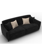 Диван прямой «Лига - 095», НПБ, механизм книжка, велюр, цвет черный/бежевый - Фото 6