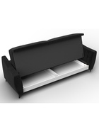 Диван прямой «Лига – 095», НПБ, механизм книжка, велюр, цвет черный/бежевый  (артикул 10998876)  большой выбор товаров оптом и в розницу по низким ценам с доставкой