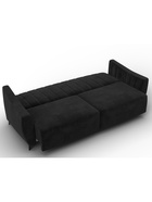 Диван прямой «Лига - 095», НПБ, механизм книжка, велюр, цвет черный/бежевый - Фото 8