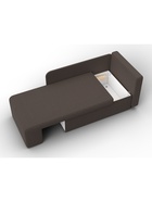 Кушетка «Лига – 097», ППУ, механизм еврокнижка, рогожка, цвет коричневый  (артикул 10998878)  большой выбор товаров оптом и в розницу по низким ценам с доставкой