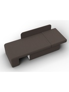 Кушетка «Лига – 097», ППУ, механизм еврокнижка, рогожка, цвет коричневый  (артикул 10998878)  большой выбор товаров оптом и в розницу по низким ценам с доставкой