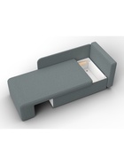 Кушетка «Лига – 097», ППУ, механизм еврокнижка, рогожка, цвет серый  (артикул 10998879)  большой выбор товаров оптом и в розницу по низким ценам с доставкой