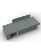 Кушетка «Лига – 097», ППУ, механизм еврокнижка, рогожка, цвет серый  (артикул 10998879)  большой выбор товаров оптом и в розницу по низким ценам с доставкой