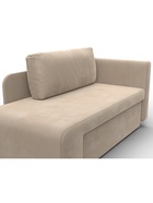 Кушетка «Лига – 097», ППУ, механизм еврокнижка, велюр, цвет бежевый  (артикул 10998881)  большой выбор товаров оптом и в розницу по низким ценам с доставкой