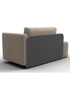 Кушетка «Лига – 097», ППУ, механизм еврокнижка, велюр, цвет бежевый  (артикул 10998881)  большой выбор товаров оптом и в розницу по низким ценам с доставкой