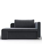 Кушетка «Лига – 097», ППУ, механизм еврокнижка, велюр, цвет серый  (артикул 10998882)  большой выбор товаров оптом и в розницу по низким ценам с доставкой