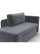 Кушетка «Лига – 097», ППУ, механизм еврокнижка, велюр, цвет серый  (артикул 10998882)  большой выбор товаров оптом и в розницу по низким ценам с доставкой