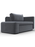 Кушетка «Лига – 097», ППУ, механизм еврокнижка, велюр, цвет серый  (артикул 10998882)  большой выбор товаров оптом и в розницу по низким ценам с доставкой