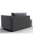 Кушетка «Лига – 097», ППУ, механизм еврокнижка, велюр, цвет серый  (артикул 10998882)  большой выбор товаров оптом и в розницу по низким ценам с доставкой