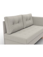 Кушетка «Лига – 098», ППУ, механизм еврокнижка, рогожка, цвет бежевый  (артикул 10998883)  большой выбор товаров оптом и в розницу по низким ценам с доставкой