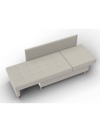 Кушетка «Лига – 098», ППУ, механизм еврокнижка, рогожка, цвет бежевый  (артикул 10998883)  большой выбор товаров оптом и в розницу по низким ценам с доставкой