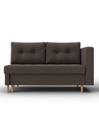 Кушетка «Лига – 098», ППУ, механизм еврокнижка, рогожка, цвет коричневый  (артикул 10998884)  большой выбор товаров оптом и в розницу по низким ценам с доставкой