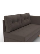 Кушетка «Лига – 098», ППУ, механизм еврокнижка, рогожка, цвет коричневый  (артикул 10998884)  большой выбор товаров оптом и в розницу по низким ценам с доставкой